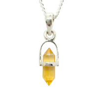 Citrine Double Point Pendant