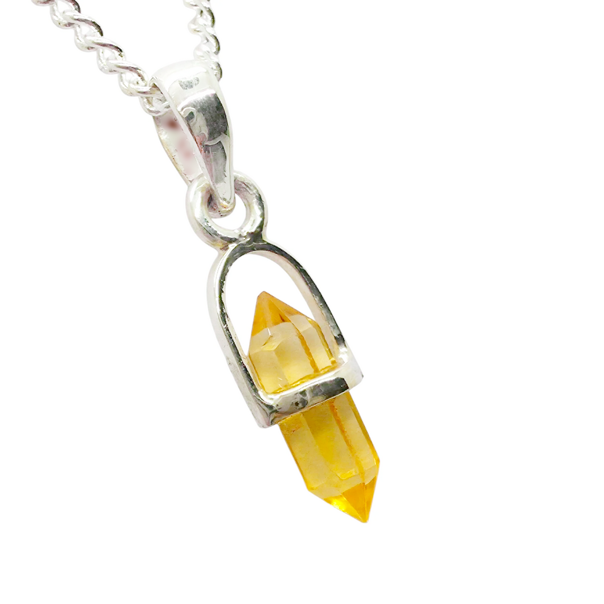 Citrine Double Point Pendant