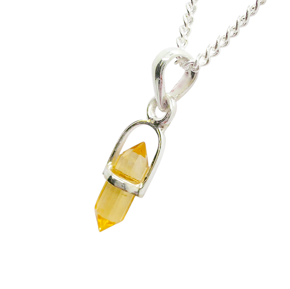 Citrine Double Point Pendant