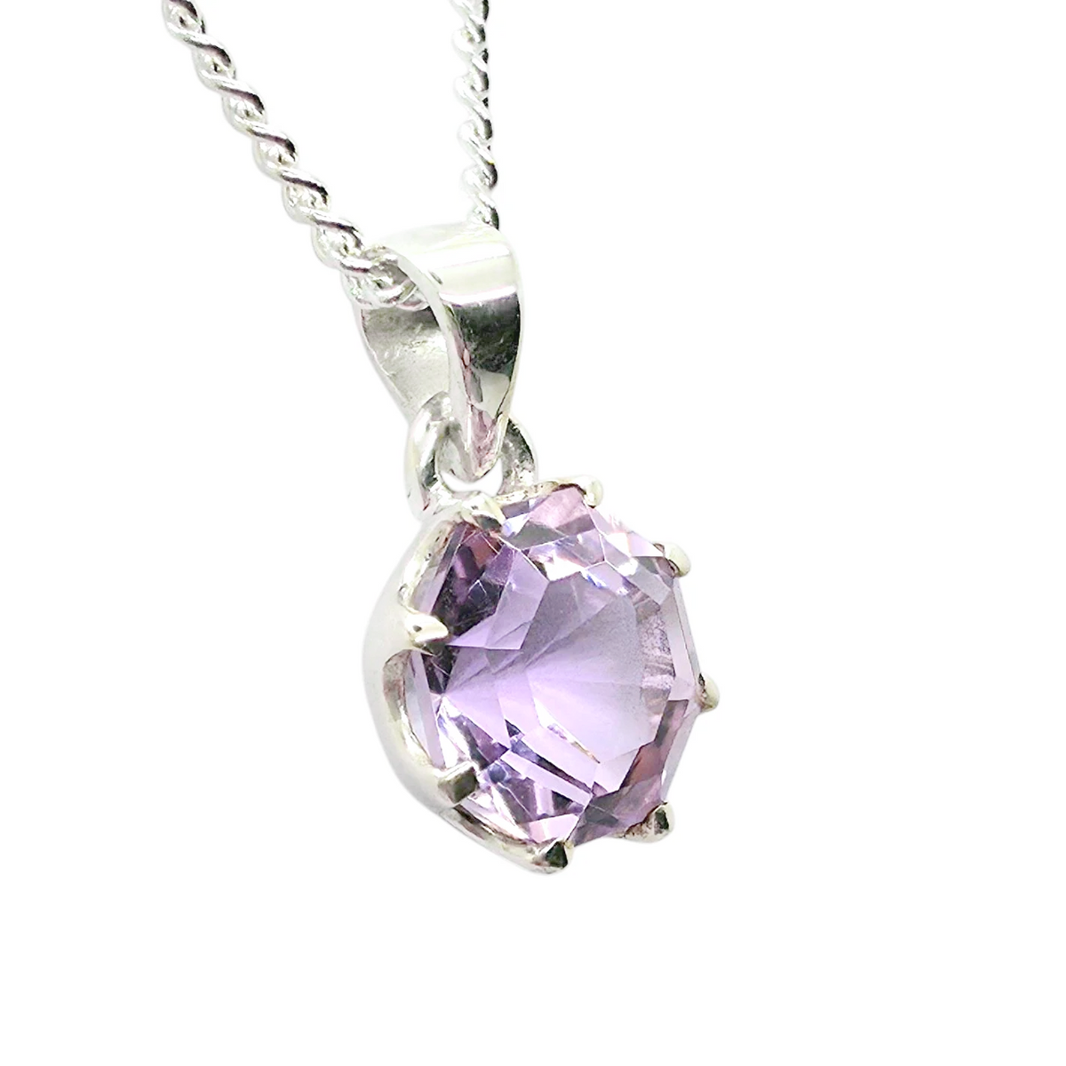 Amethyst Octagonal Pendant